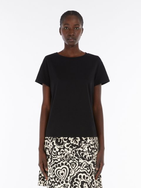 Черная футболка Weekend Max Mara из органического хлопка: фото 2 - Invogue