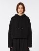 Чорне худі SPORTMAX з еластичної бавовни: фото 2 - Invogue