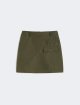 Юбка цвета хаки WEEKEND MAX MARA из смеси хлопка: фото - Invogue