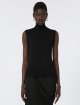 Черный топ SPORTMAX из шерстяной пряжи: фото 2 - Invogue