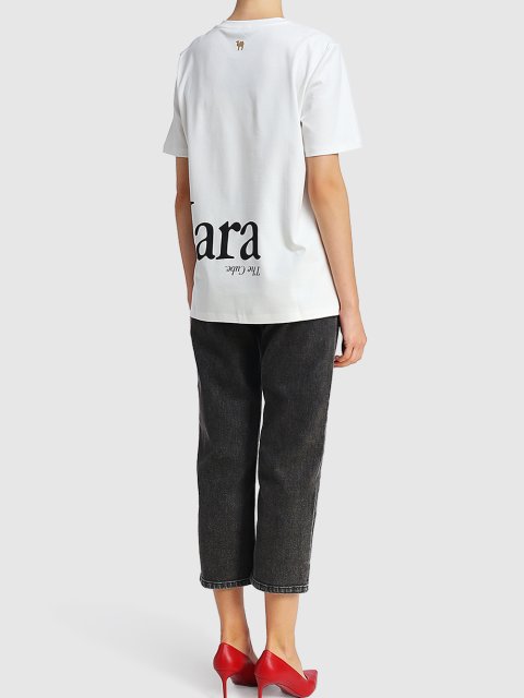 Белая футболка MAX MARA: фото 2 - Invogue