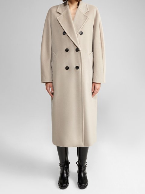 Серое пальто MAX MARA из смеси шерсти и кашемира: фото 1 - Invogue