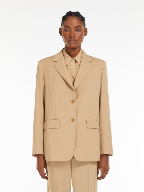 Бежевий жакет WEEKEND MAX MARA з вовни: фото 2 - Invogue