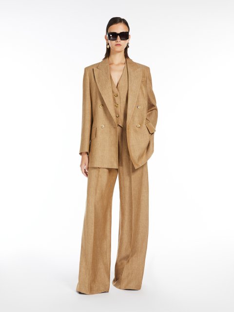 Світло-коричневий жилет Max Mara з льону: фото 1 - Invogue