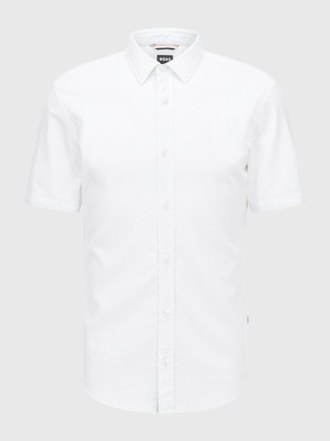 Белая рубашка BOSS: фото - Invogue