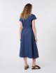 Темно-синя сукня з поясом Weekend Max Mara з льону: фото 2 - Invogue