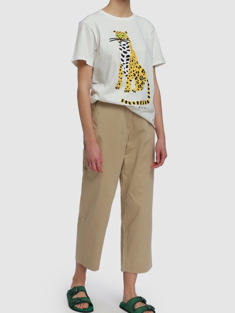 Бежевые брюки WEEKEND MAX MARA: фото 1 - Invogue