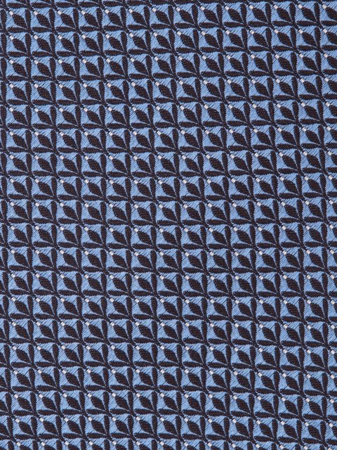 Синий галстук Zegna из шелка с геометрическим узором: фото 2 - Invogue