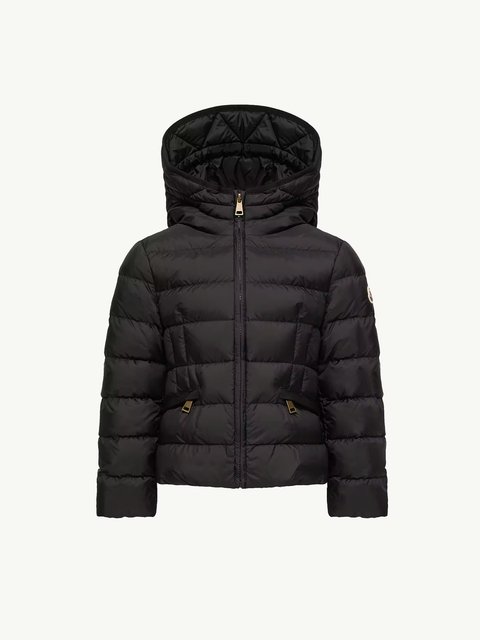 Черный пуховик Moncler с капюшоном - купить на Invogue — арт