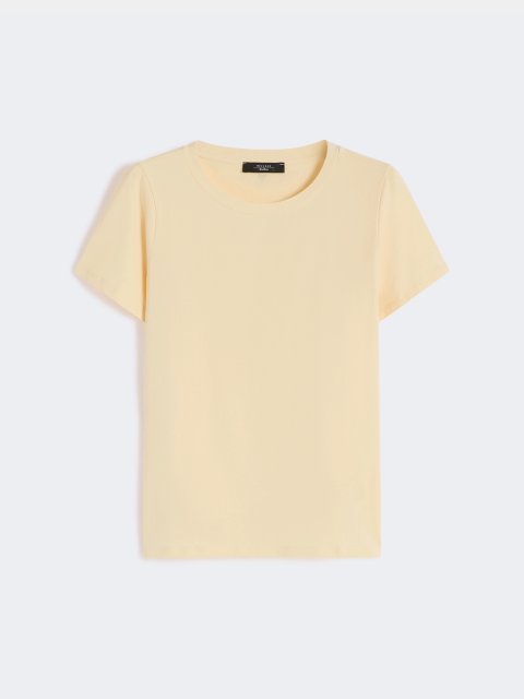Жовта футболка Weekend Max Mara з бавовни та еластану: фото - Invogue