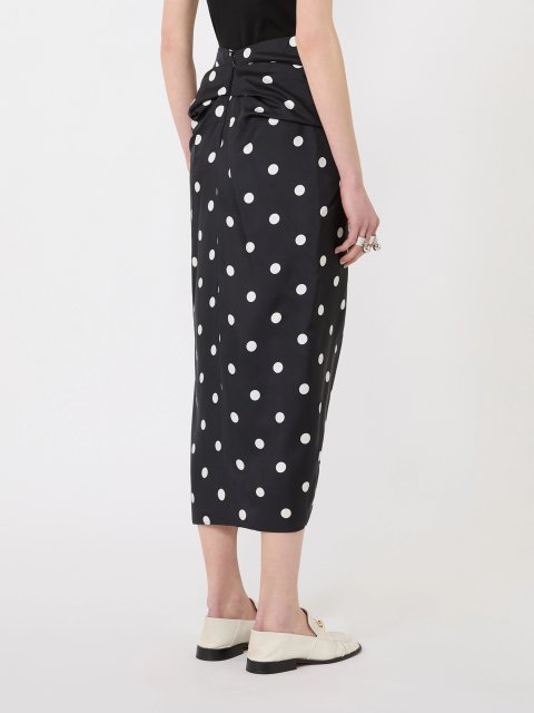Чорна спідниця в горох Sportmax з шовку: фото 3 - Invogue