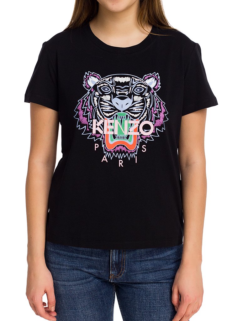 Чёрная футболка KENZO: фото 5 - Invogue