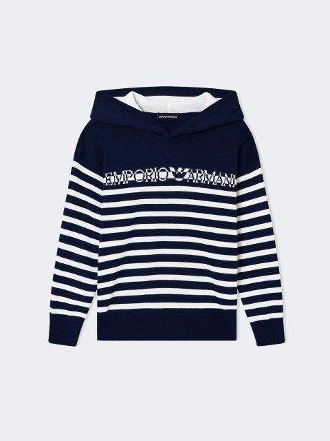 Светр у смужку EMPORIO ARMANI KIDS з вовни та акрилу: фото - Invogue