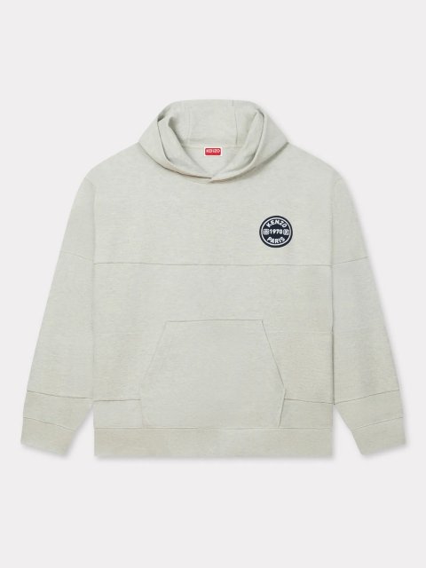 Серое худи KENZO из хлопка: фото - Invogue