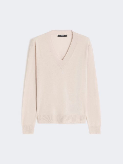Бежевый свитер Weekend Max Mara из шерсти и кашемира: фото - Invogue