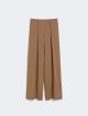 Коричневые брюки MAX MARA из шерстяного трикотажа: фото - Invogue