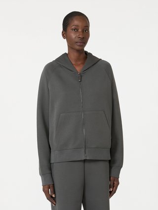 Темно-сірий світшот Max Mara з бавовни та поліестеру: фото 2 - Invogue