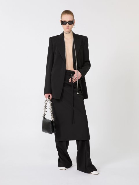 Чорна спідниця SPORTMAX з вовни: фото 1 - Invogue