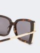 Коричневі сонцезахисні окуляри MAX MARA квадратної форми: фото 2 - Invogue
