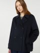 Темно-синє пальто WEEKEND MAX MARA з суміші вовни: фото 4 - Invogue
