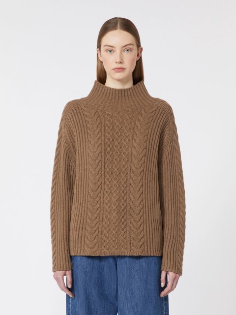 Коричневий светр MAX MARA з вовни та кашеміру: фото 2 - Invogue