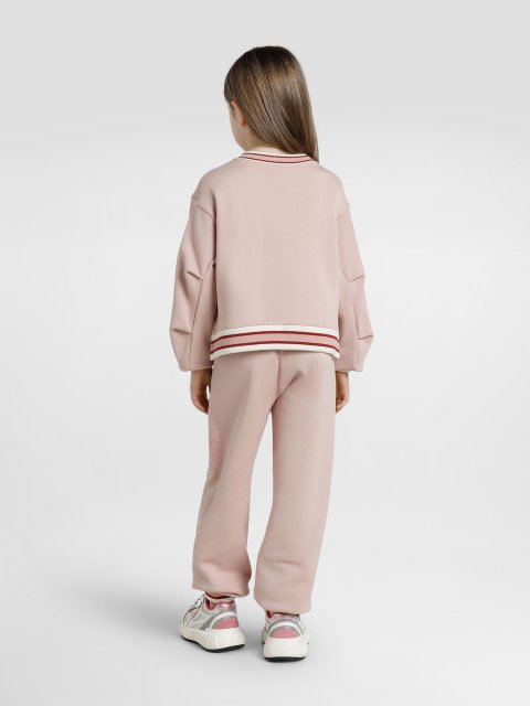 Розовые брюки DOLCE&GABBANA KIDS из хлопка: фото 2 - Invogue