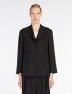 Чорний жакет Max Mara з щільного льону: фото 2 - Invogue