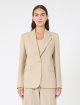Бежевий жакет WEEKEND MAX MARA з еластичної вовни: фото 2 - Invogue