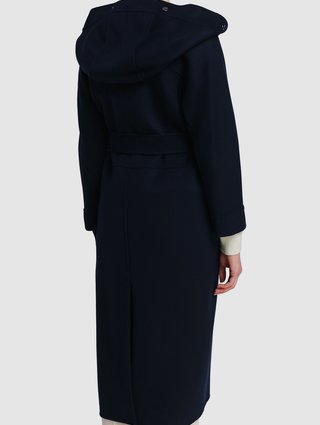 Темно-синее пальто MAX MARA: фото 4 - Invogue