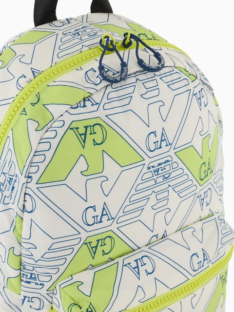 Белый рюкзак EMPORIO ARMANI KIDS: фото 3 - Invogue