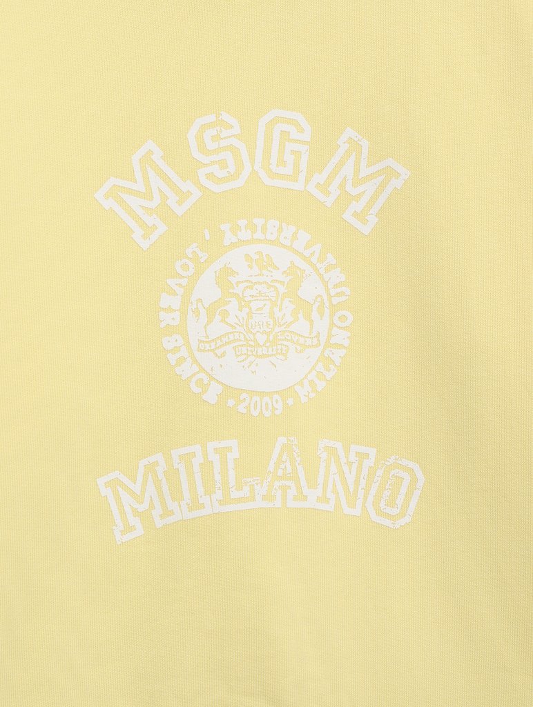 Жёлтая кофта MSGM из хлопка: фото 2 - Invogue