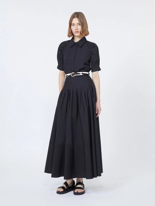 Черная юбка Max Mara из хлопкового поплина: фото 1 - Invogue