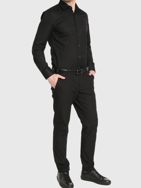 Чёрные брюки BOSS: фото 1 - Invogue