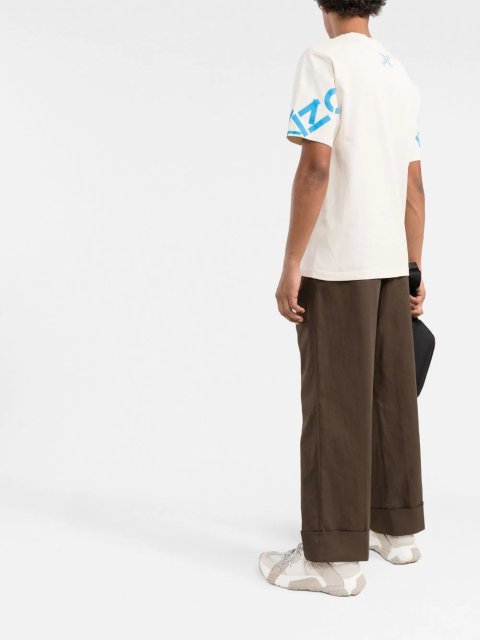 Кремовая футболка KENZO: фото 2 - Invogue