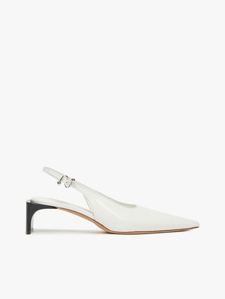 Белые слингбеки Sportmax кожаные: фото - Invogue