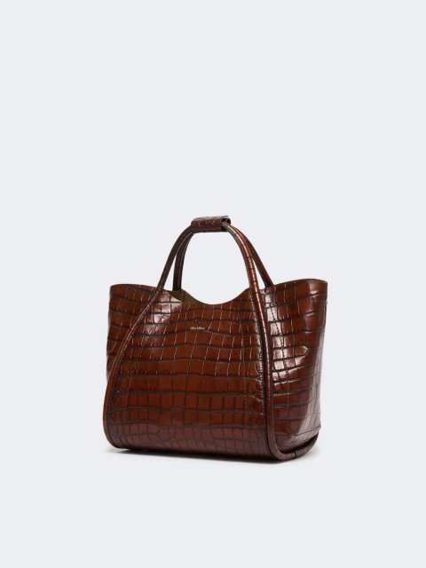 Коричневая сумка MAX MARA из кожи: фото 2 - Invogue