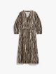 Коричнева сукня MAX MARA з принтом в смужку: фото - Invogue
