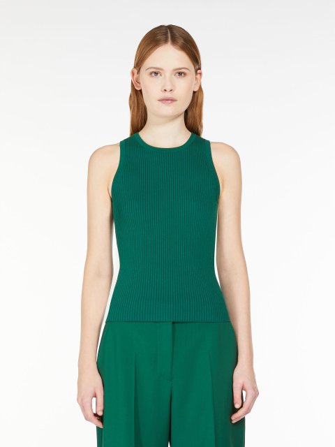 Зеленая майка Weekend в рубчик: фото 1 - Invogue