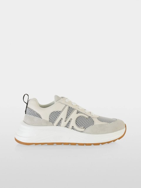 Белые кроссовки MARC CAIN из смеси кожи: фото - Invogue