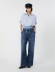 Блакитна сорочка WEEKEND MAX MARA з бавовняного попліну: фото 2 - Invogue