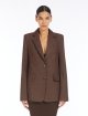 Коричневий жакет Max Mara бавовняний: фото 2 - Invogue