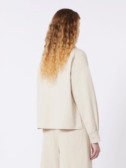Бежева сорочка WEEKEND MAX MARA з бавовняного деніму: фото 3 - Invogue
