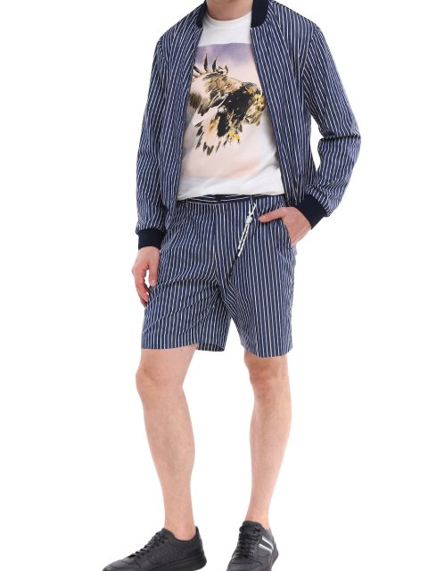 Тёмно-синие шорты BOSS: фото 1 - Invogue