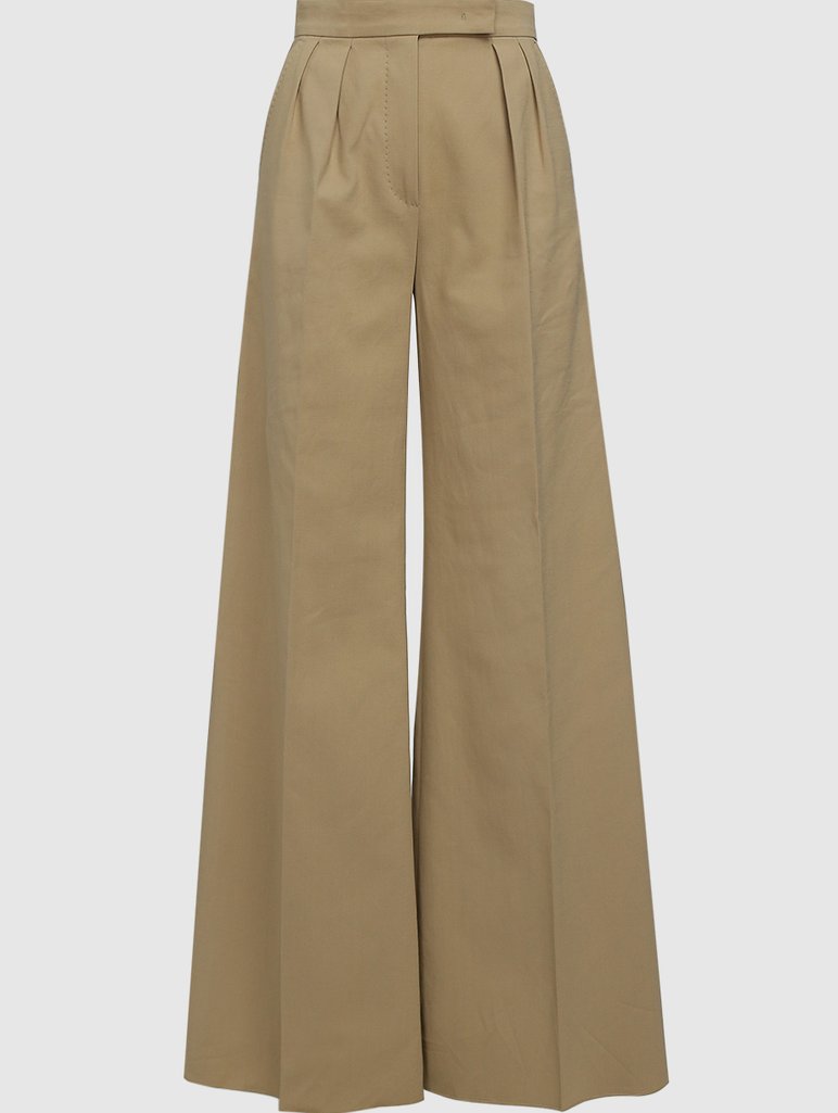 Кремовые брюки MAX MARA: фото - Invogue