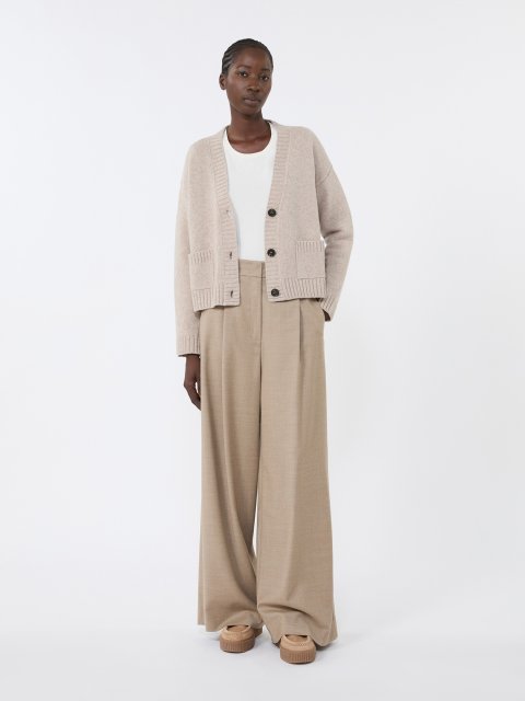 Бежеві брюки WEEKEND MAX MARA з вовни: фото 1 - Invogue