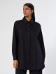 Темно-синя сорочка MARINA RINALDI з віскозного твілу: фото 2 - Invogue