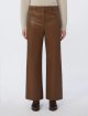 Коричневі брюки MAX MARA з екошкіри: фото 2 - Invogue