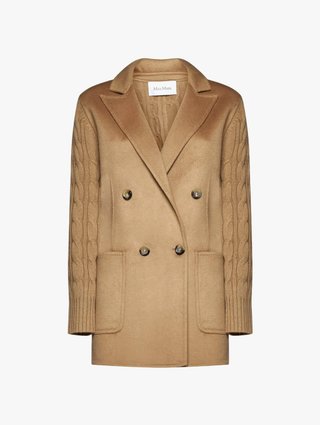 Кремовое пальто MAX MARA из шерсти и кашемира: фото - Invogue