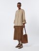 Темно-бежева сорочка MAX MARA з бавовняного попліну: фото 1 - Invogue