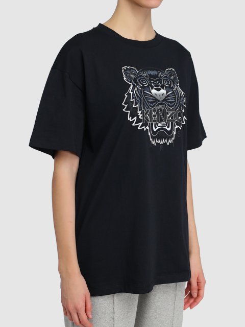 Чёрная футболка KENZO: фото 3 - Invogue